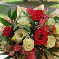 Bukiet Róża- eustoma